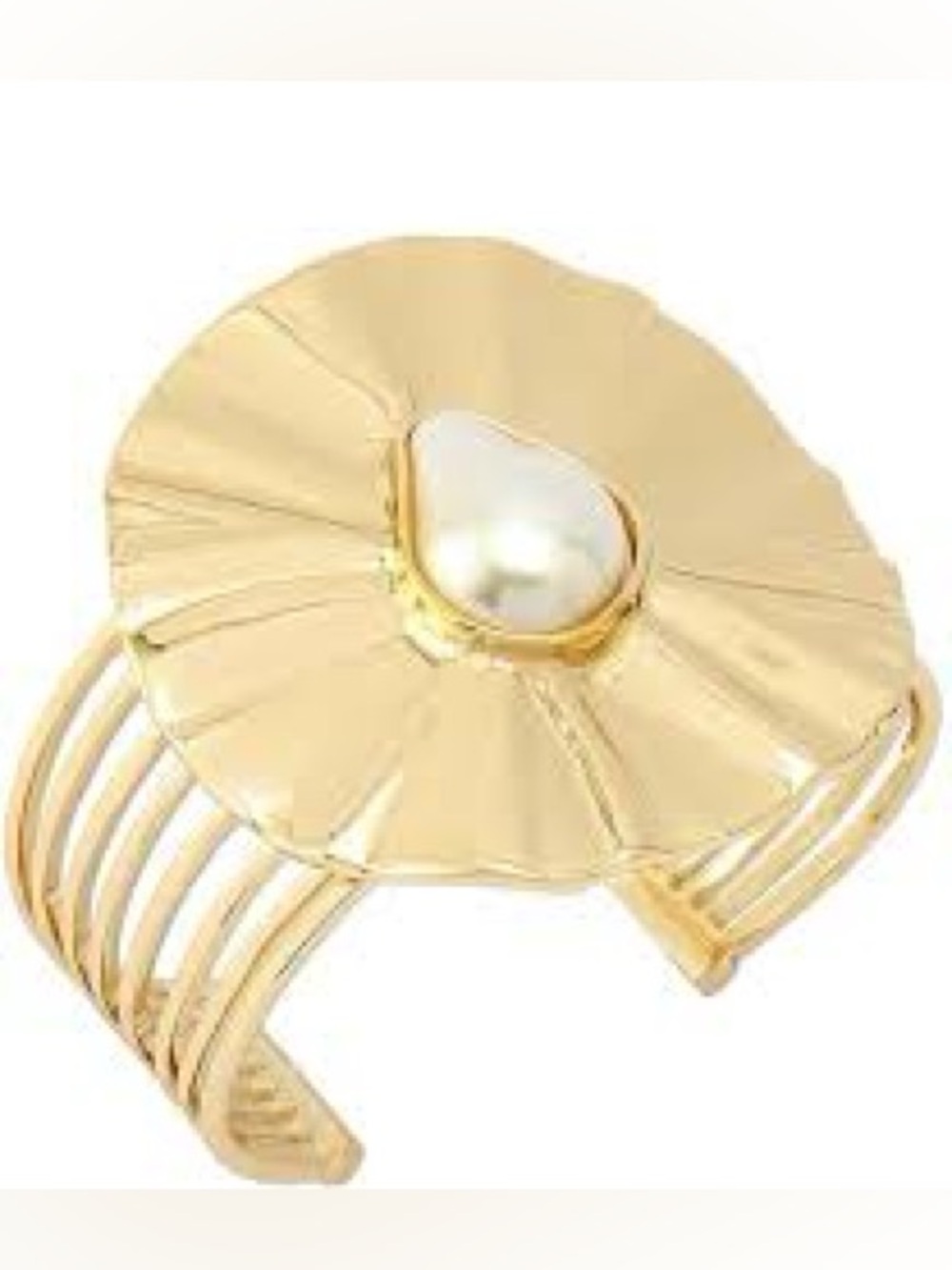 Robert Lee Morris Soho statement cuff bracelet gold color